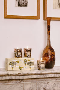 Trio Travel Candle Set in Afrika, Caravane &amp; Rosace