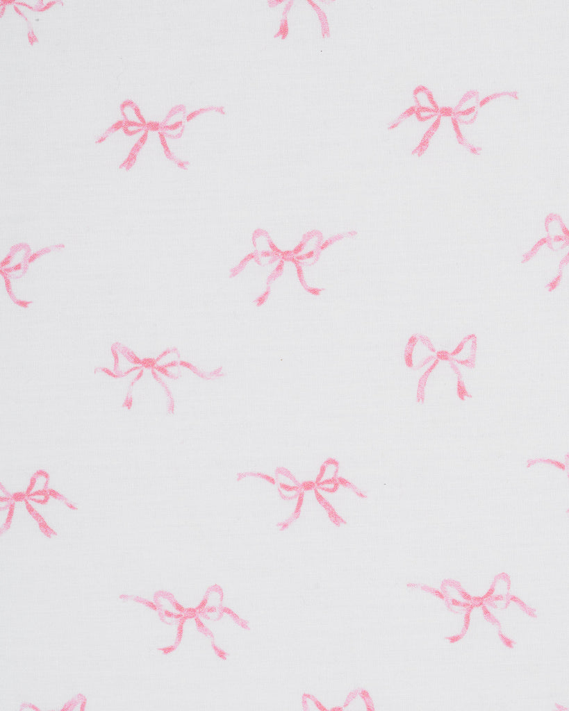 Luxe Premium Percale Crib Sheet in Blushing Bows