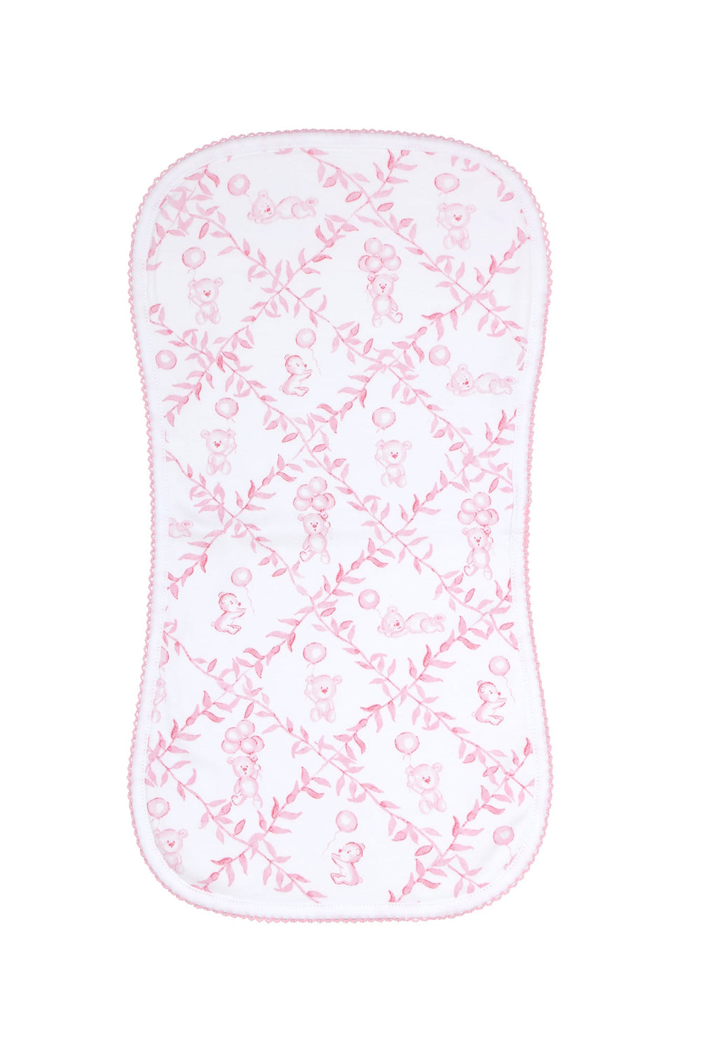 Pink Bears Trellace Burp Cloth