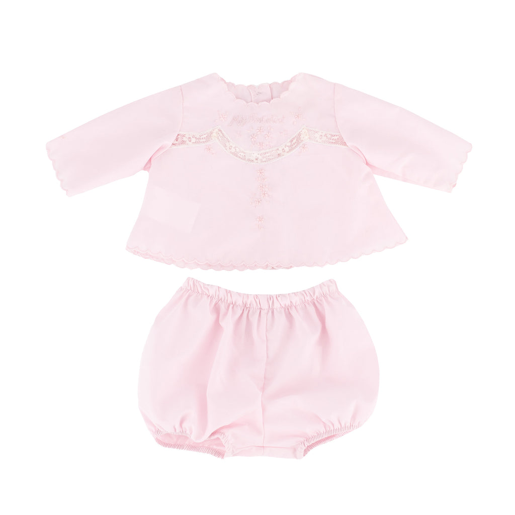 Baby's First Shirt & Bloomers in Pink
