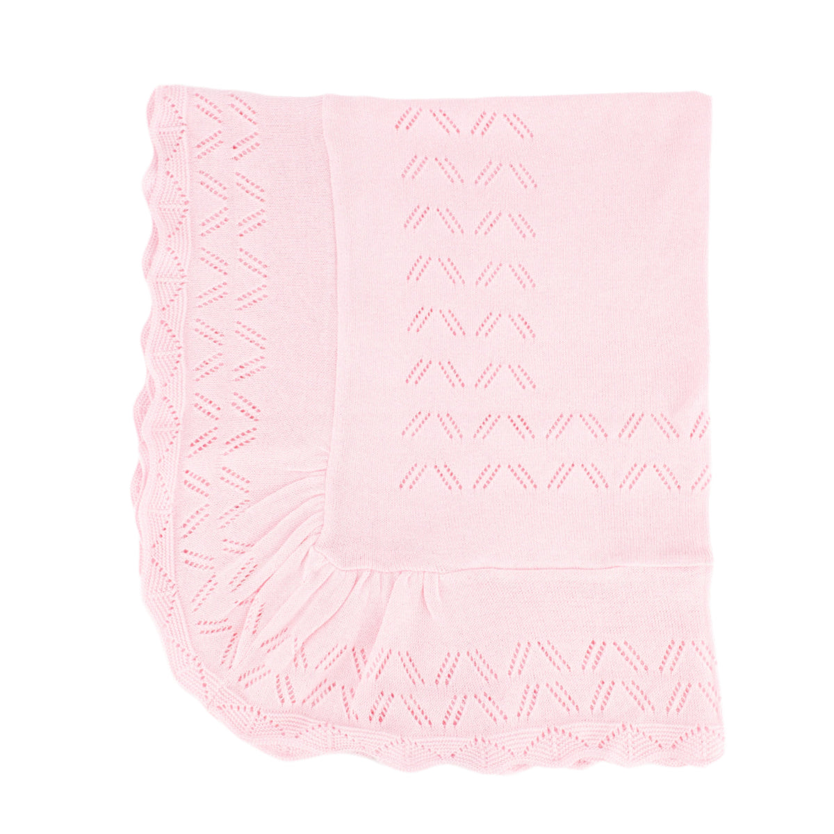 Knit Baby Blanket in Pink