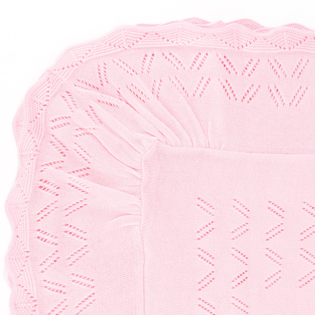 Knit Baby Blanket in Pink