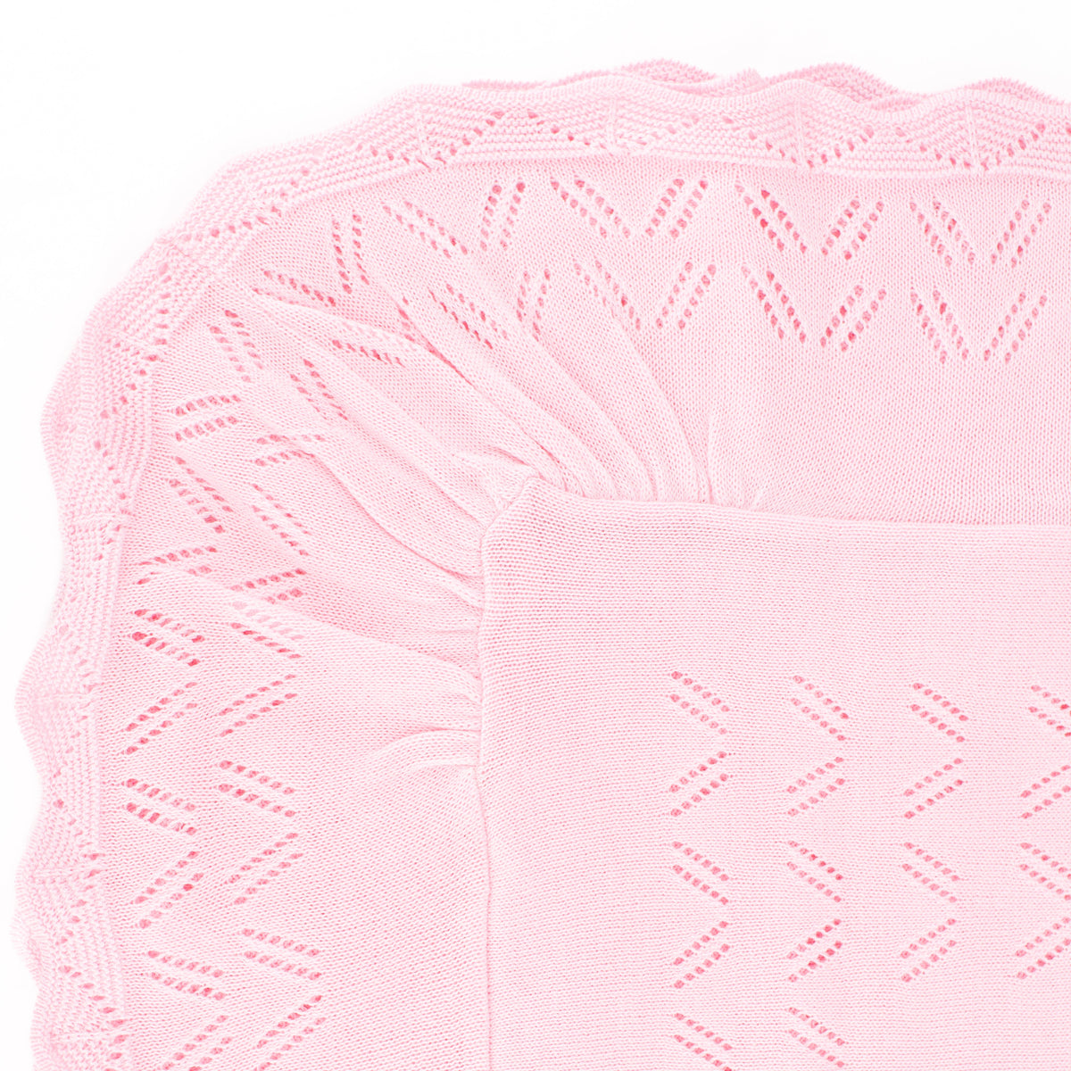 Knit Baby Blanket in Pink
