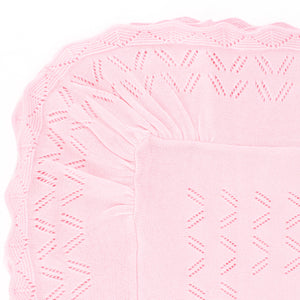 Knit Baby Blanket in Pink