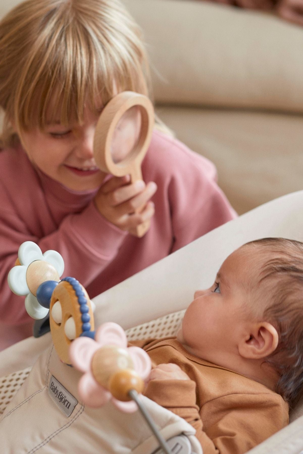 Bouncer Balance Soft in Tri Fabric Light Beige