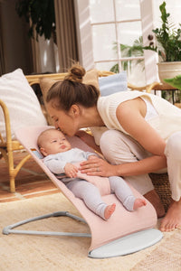 Bouncer Bliss in Woven Mélange Light Pink