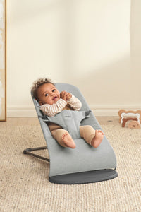 Bouncer Bliss in Woven Mélange Light Gray