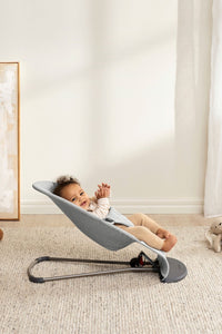 Bouncer Bliss in Woven Mélange Light Gray