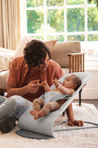 Bouncer Bliss in Woven Mélange Light Gray