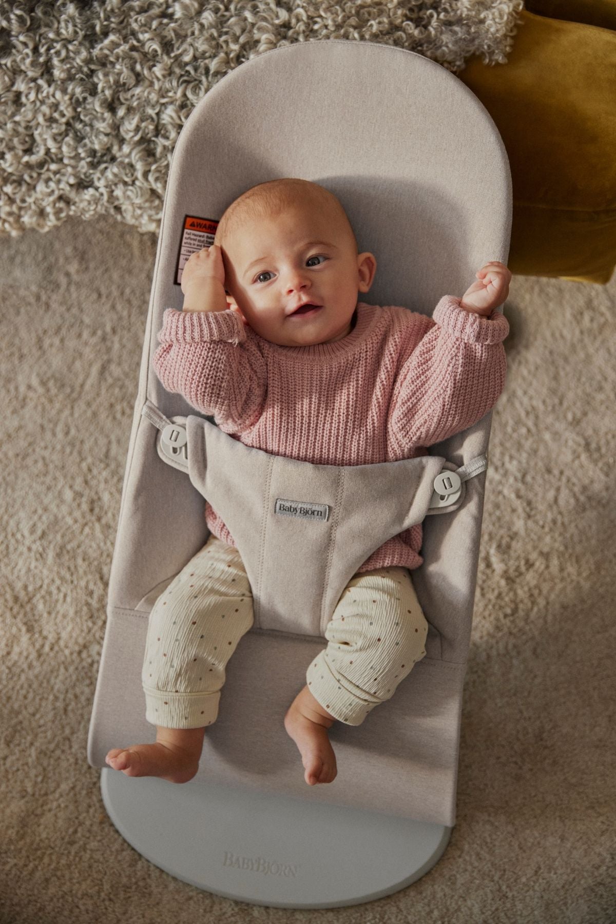 Bouncer Bliss in Woven Mélange Light Beige