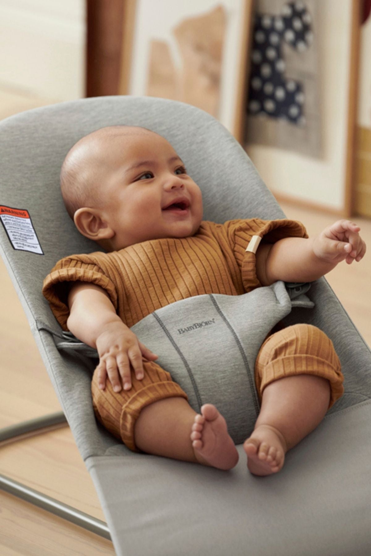 Bouncer Bliss in Jersey Light Gray