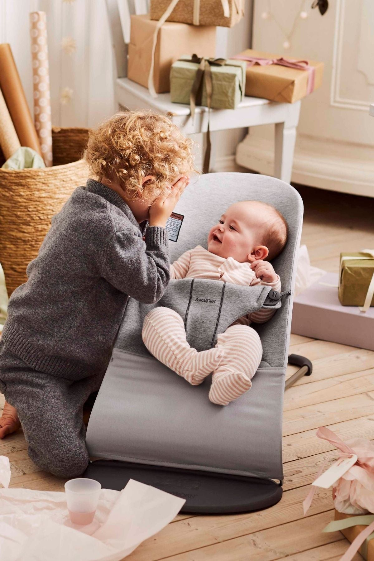 Bouncer Bliss in Jersey Light Gray