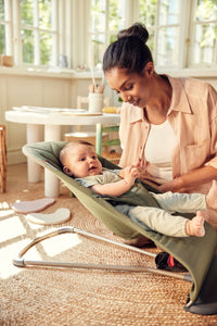 Bouncer Bliss in Petal Quilt Dark Green