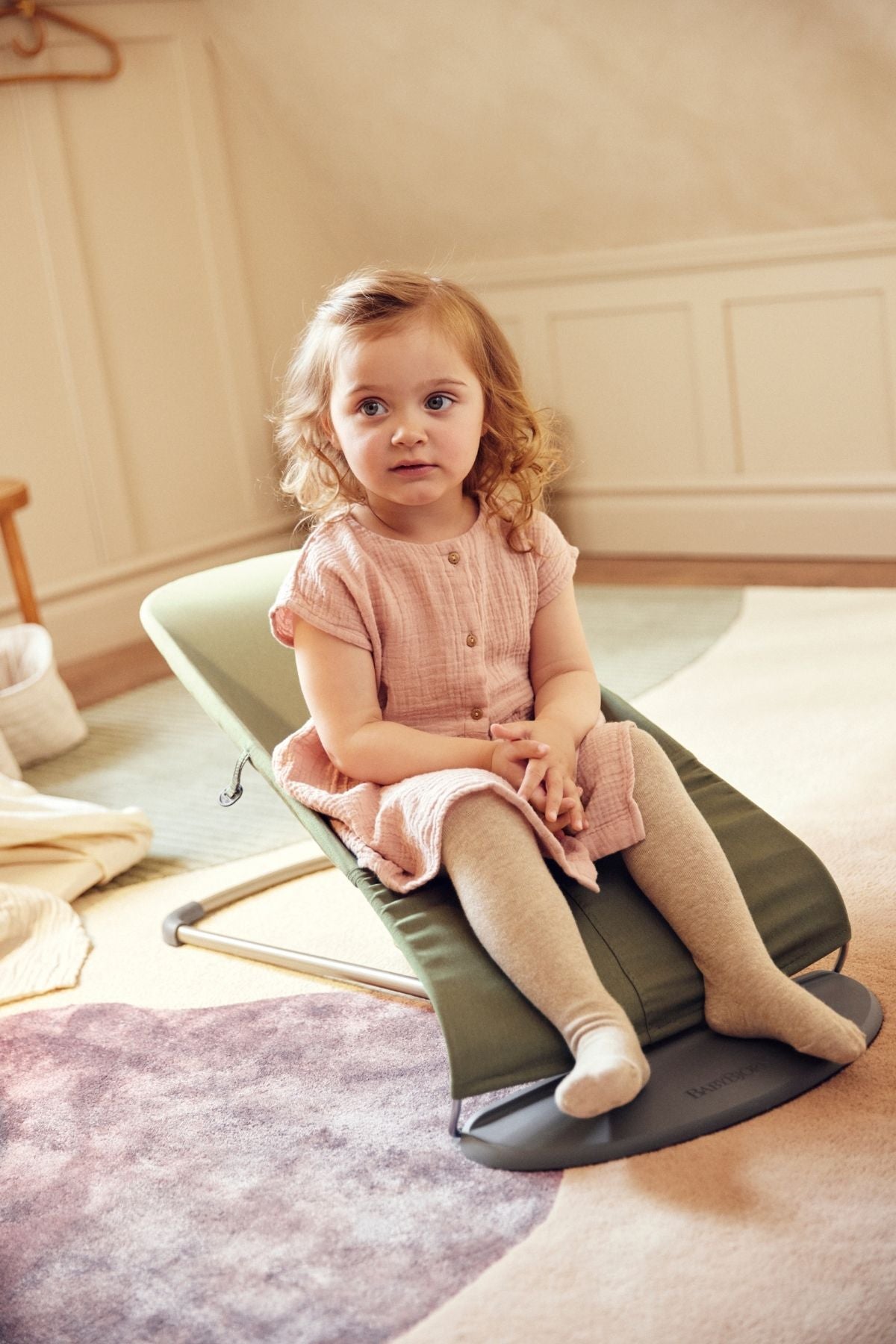 Bouncer Bliss in Petal Quilt Dark Green