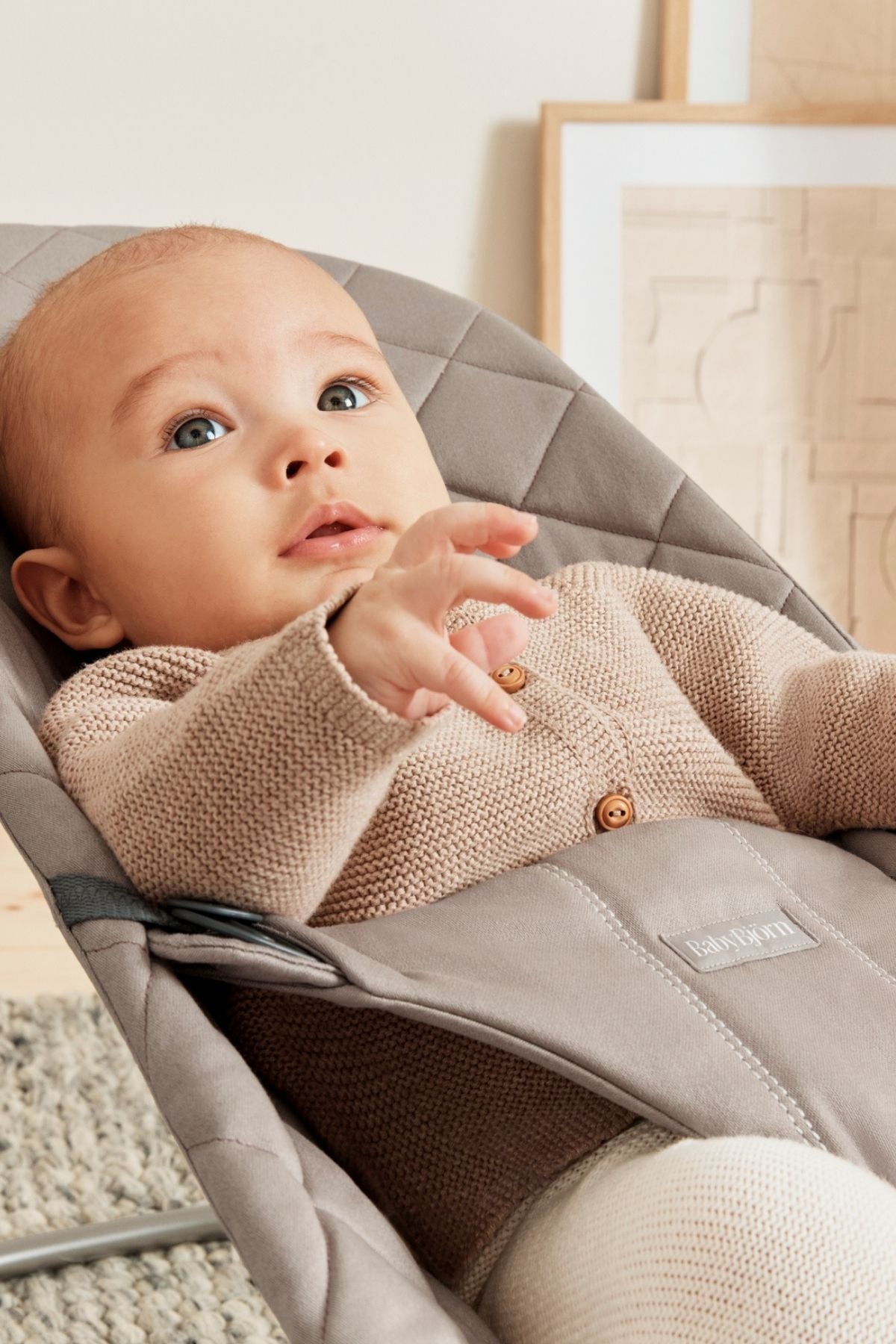 Bouncer Bliss in Classic Quilt Sand Gray