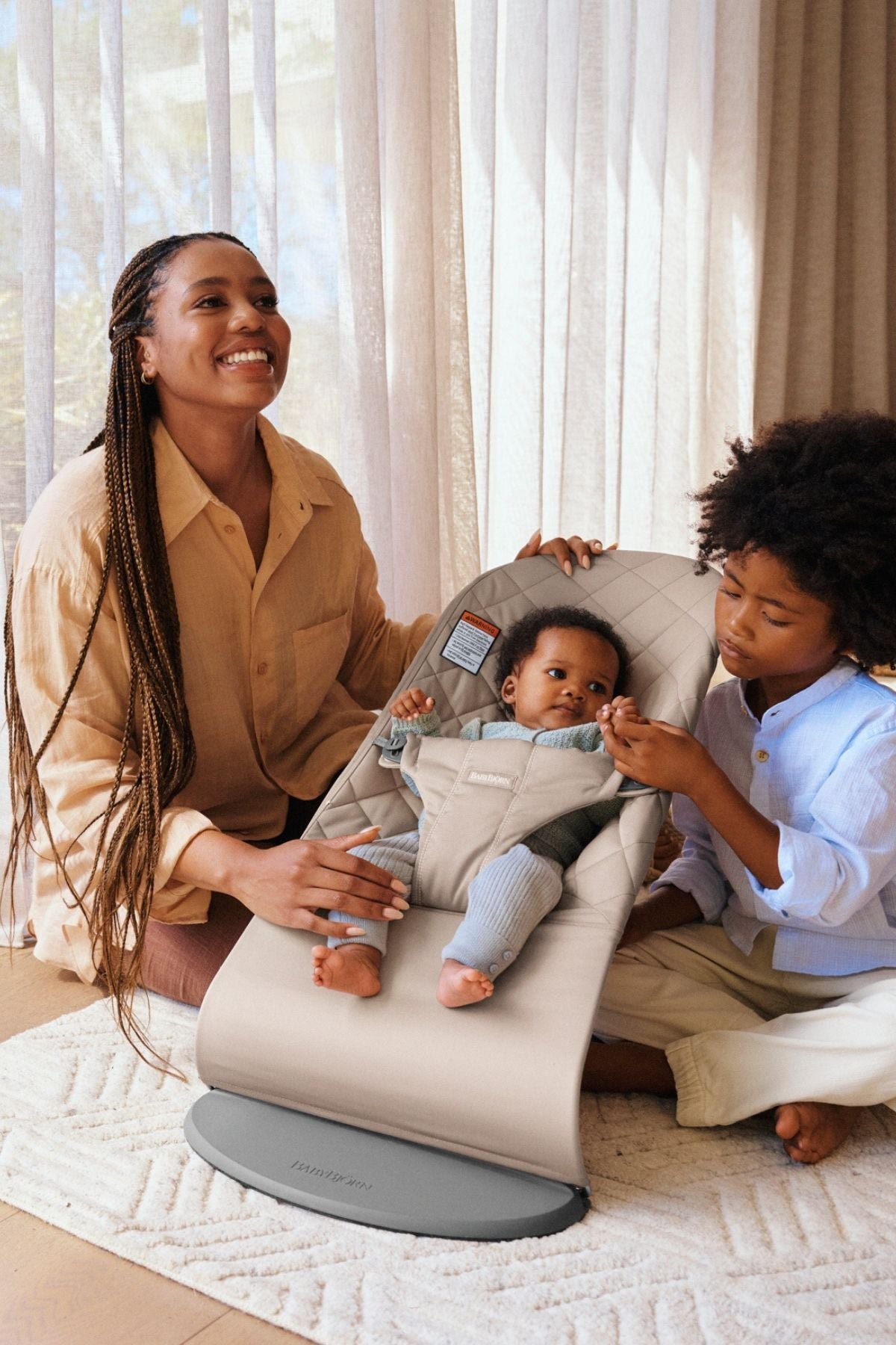 Bouncer Bliss in Classic Quilt Sand Gray