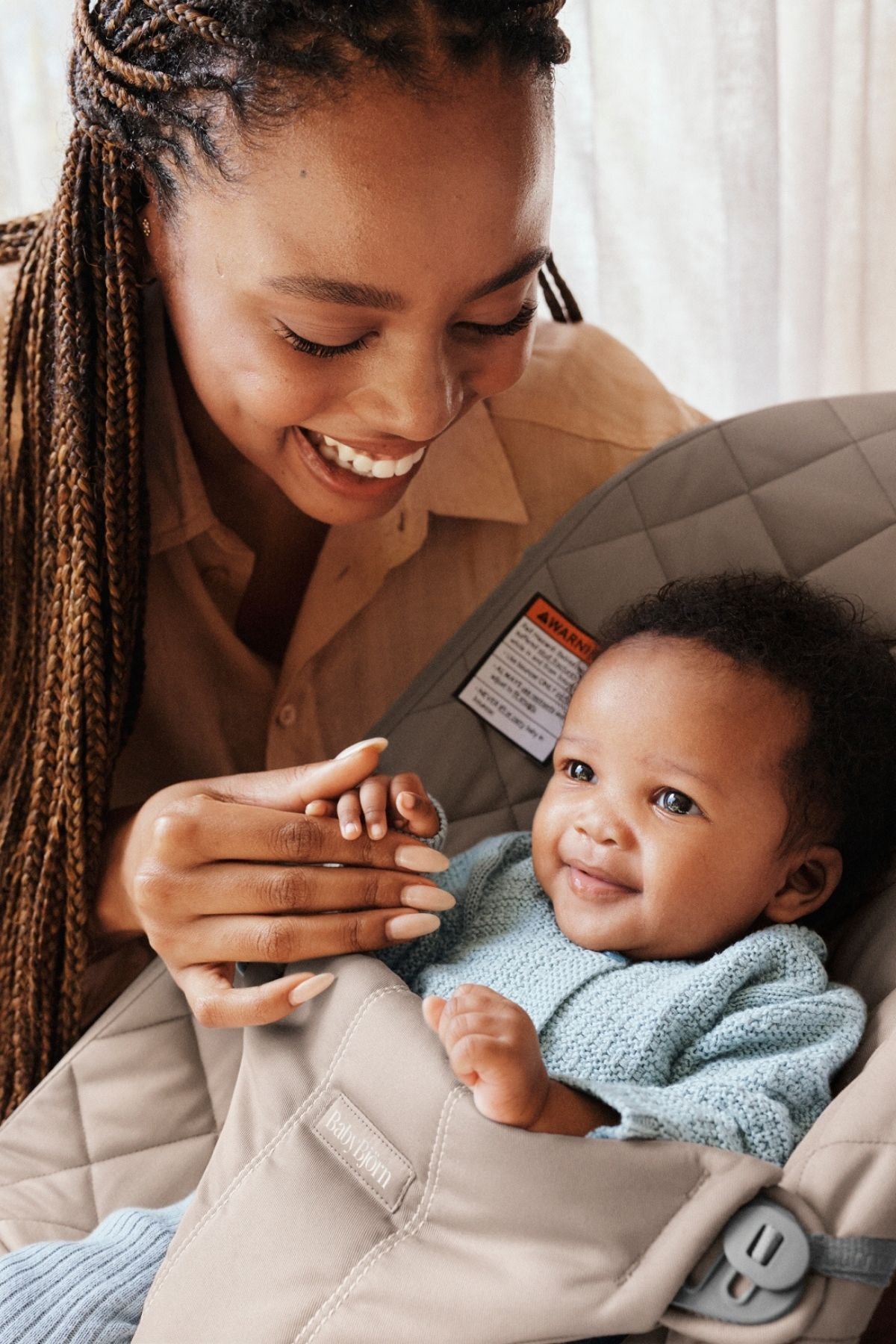 Bouncer Bliss in Classic Quilt Sand Gray