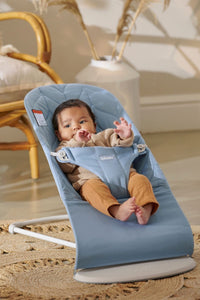 Bouncer Bliss Petal Quilt in Woven Blue