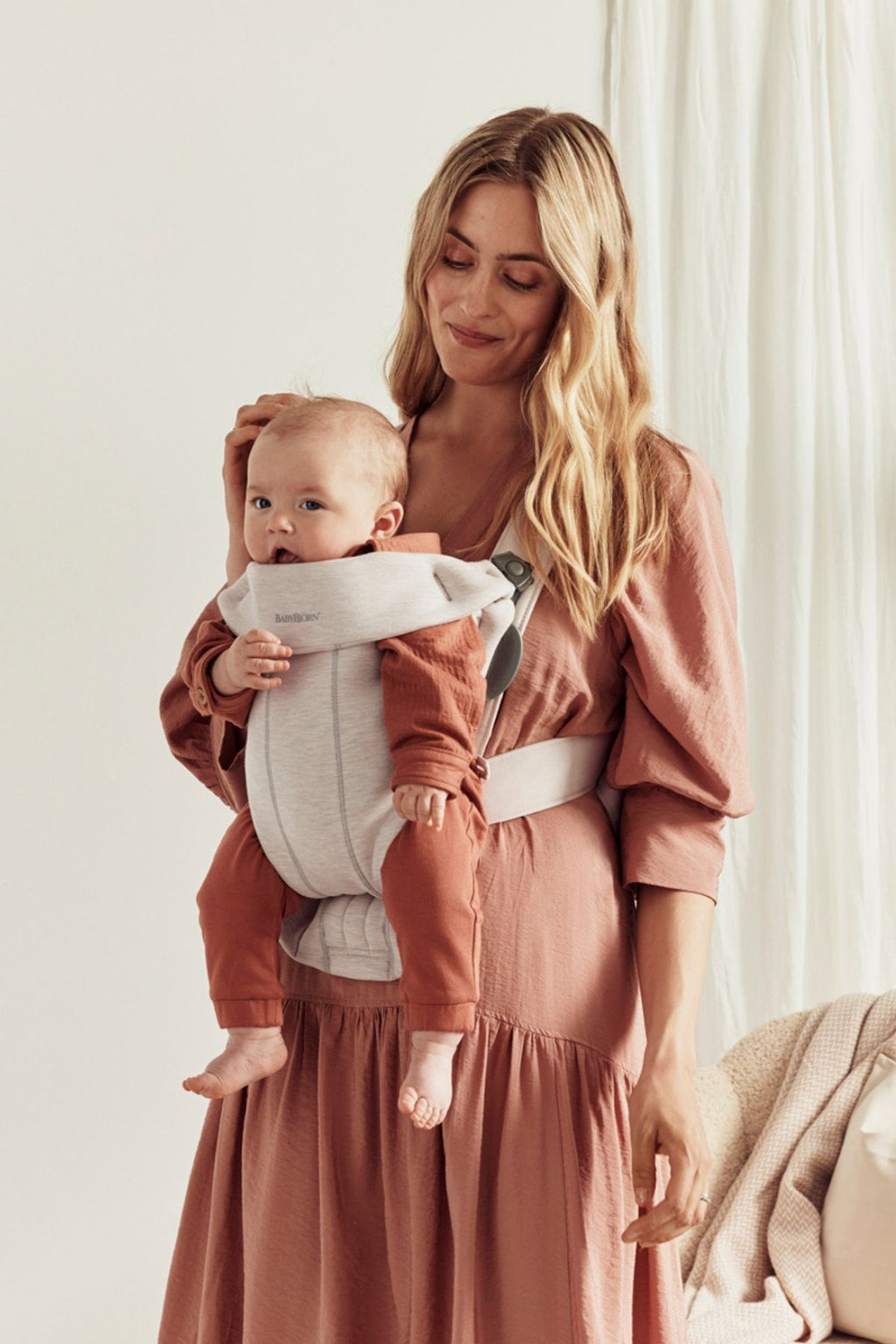 Baby Carrier Mini in 3D Jersey in Light Beige