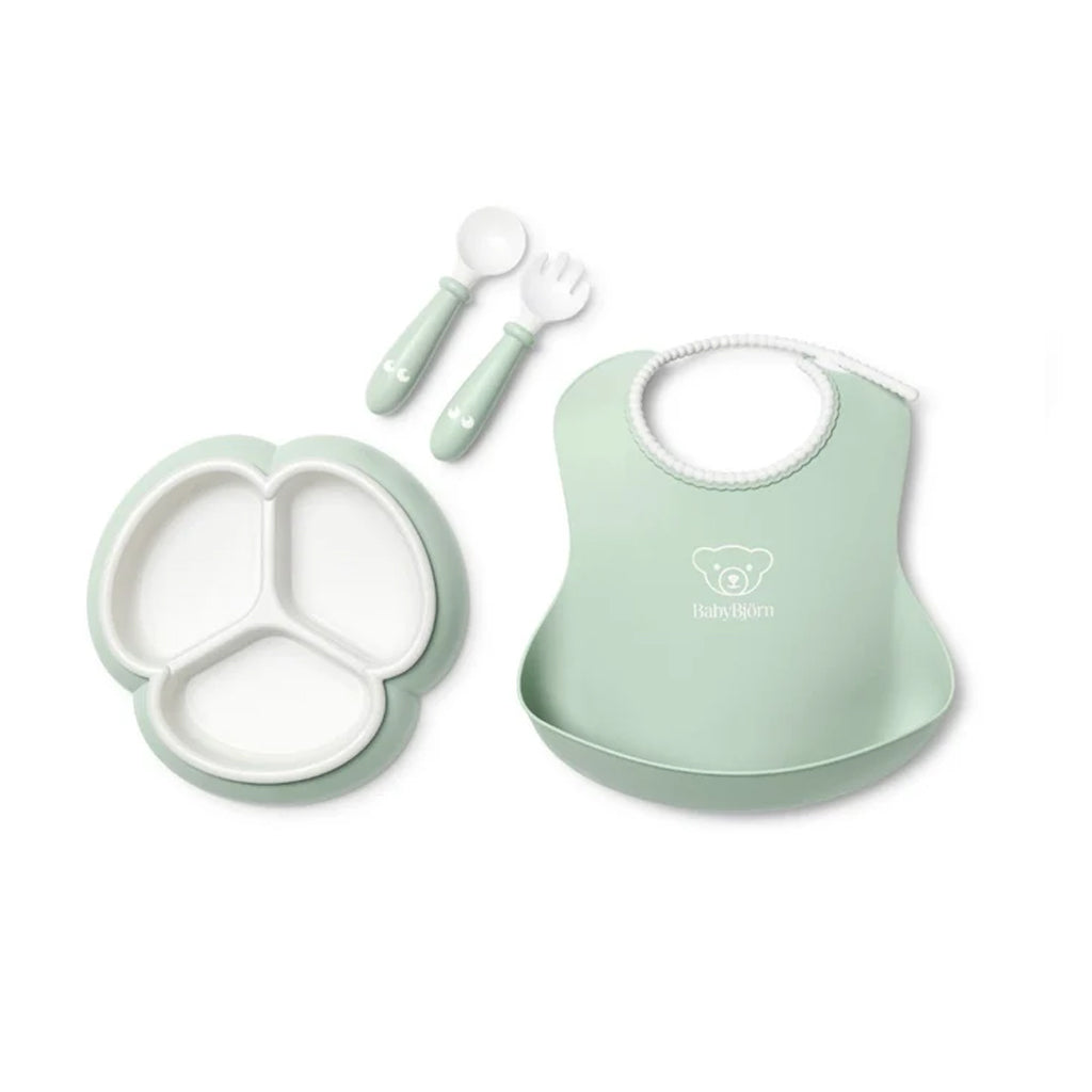Mealtime Set in Powder Green, Set of 4