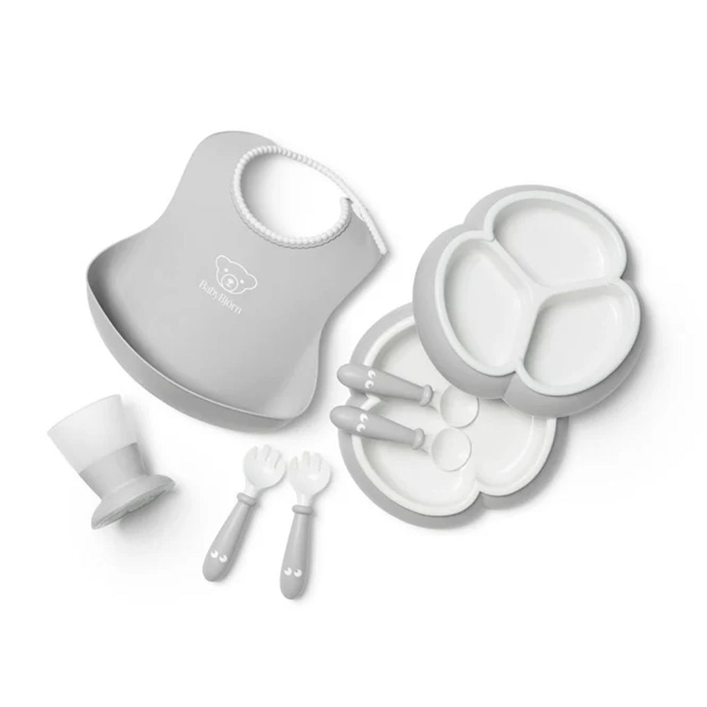 Dinnerware Set in Gray, Set of 8