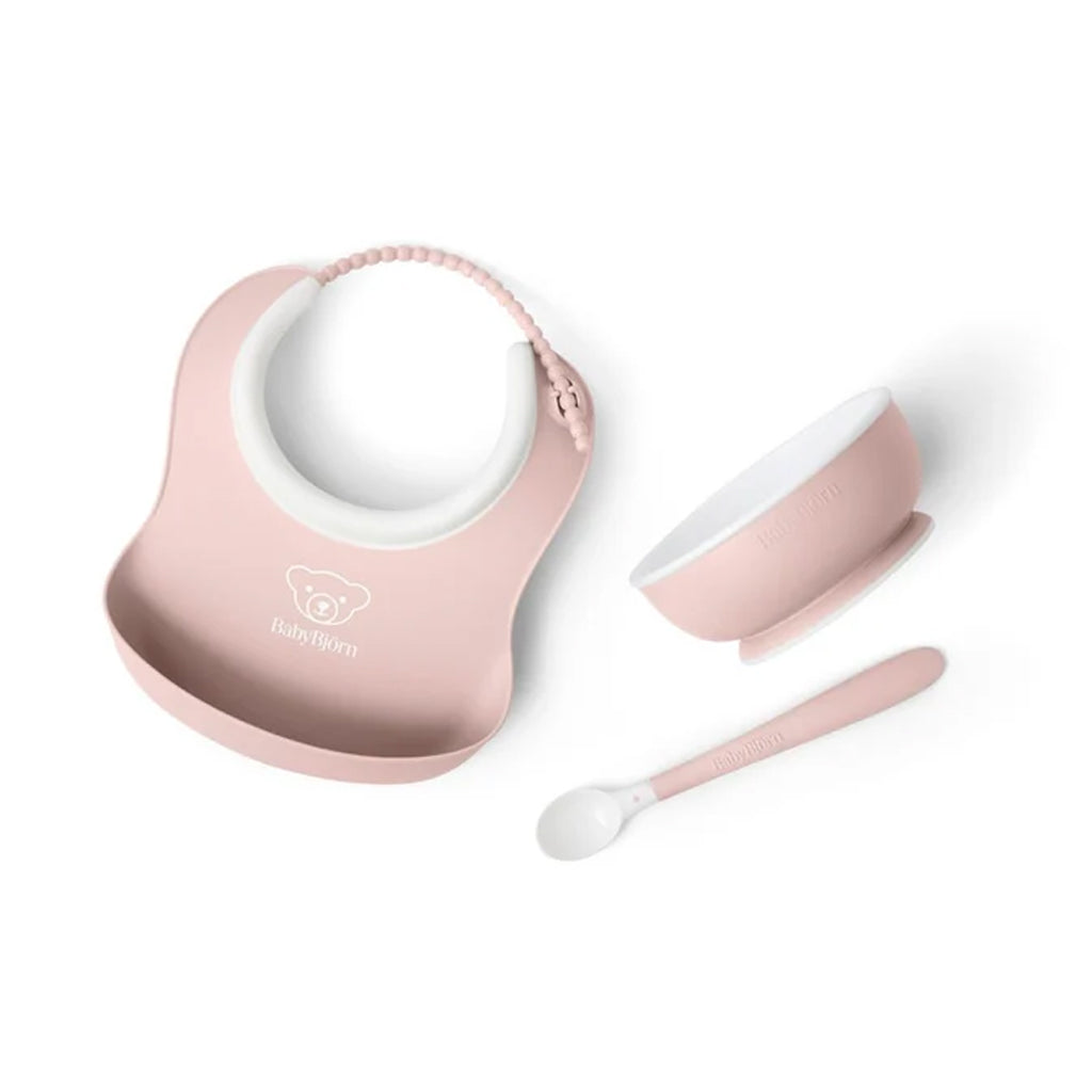 Baby Feeding Set in Powder Pink, Set of 3