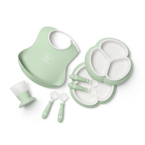 Dinnerware Set in Powder Green, Set of 8