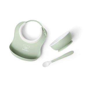 Baby Feeding Set in Powder Green, Set of 3