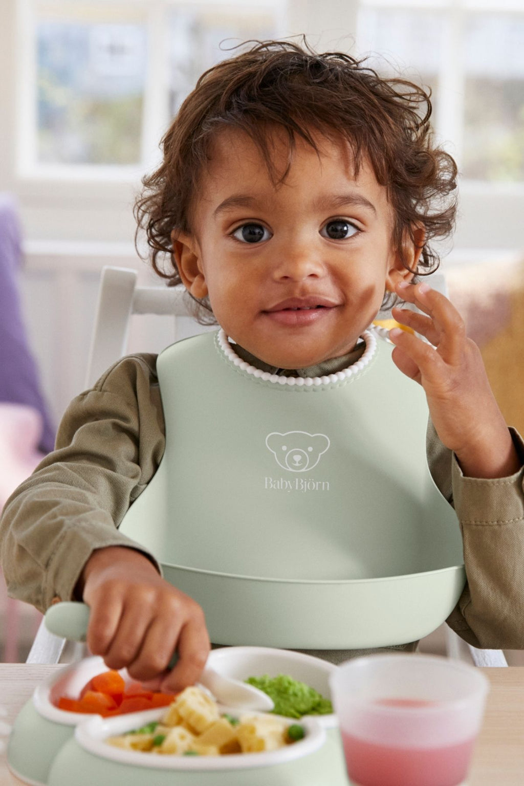 Mealtime Set in Powder Green, Set of 4