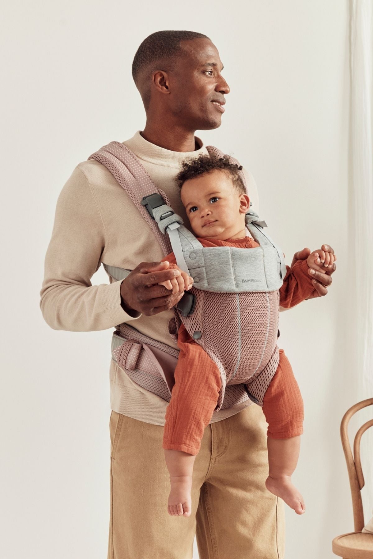 Baby Carrier Harmony in Mesh Dusty Pink | Over The Moon