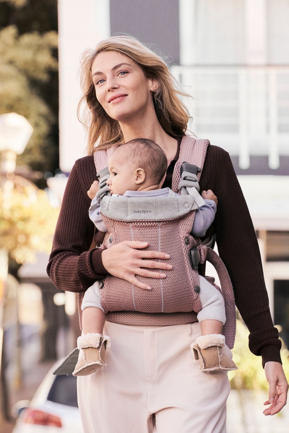 Baby Carrier Harmony in Mesh Dusty Pink