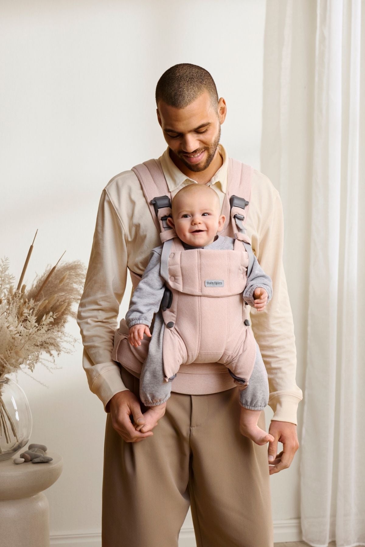 Baby Carrier Harmony in Woven Mélange Light Pink