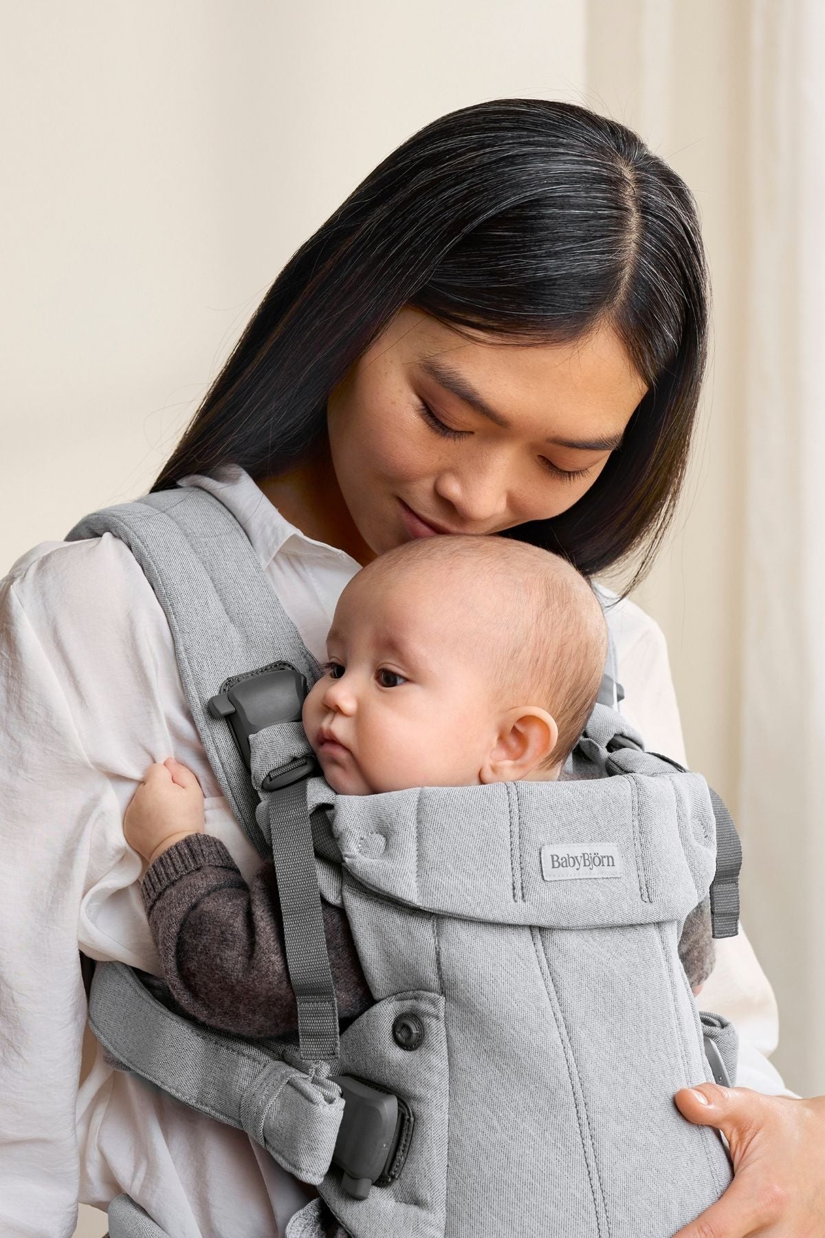 Baby Carrier Harmony in Woven Mélange Light Gray
