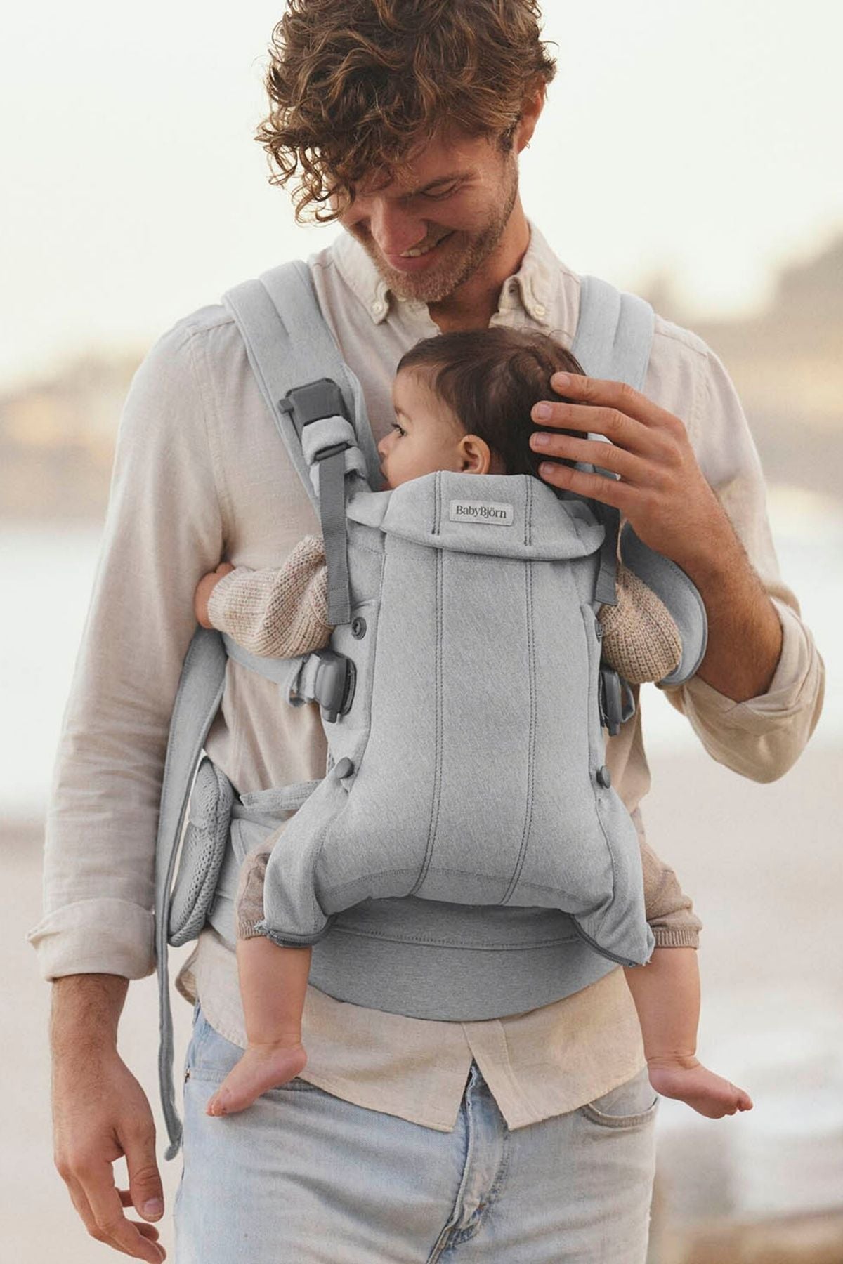 Baby Carrier Harmony in Woven Mélange Light Gray