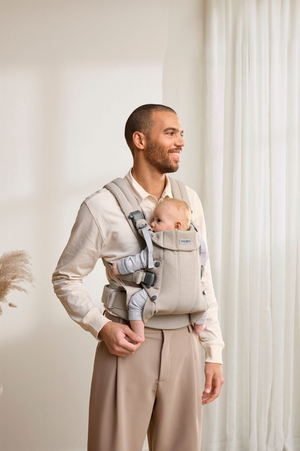 Baby Carrier Harmony in Woven Mélange Light Beige