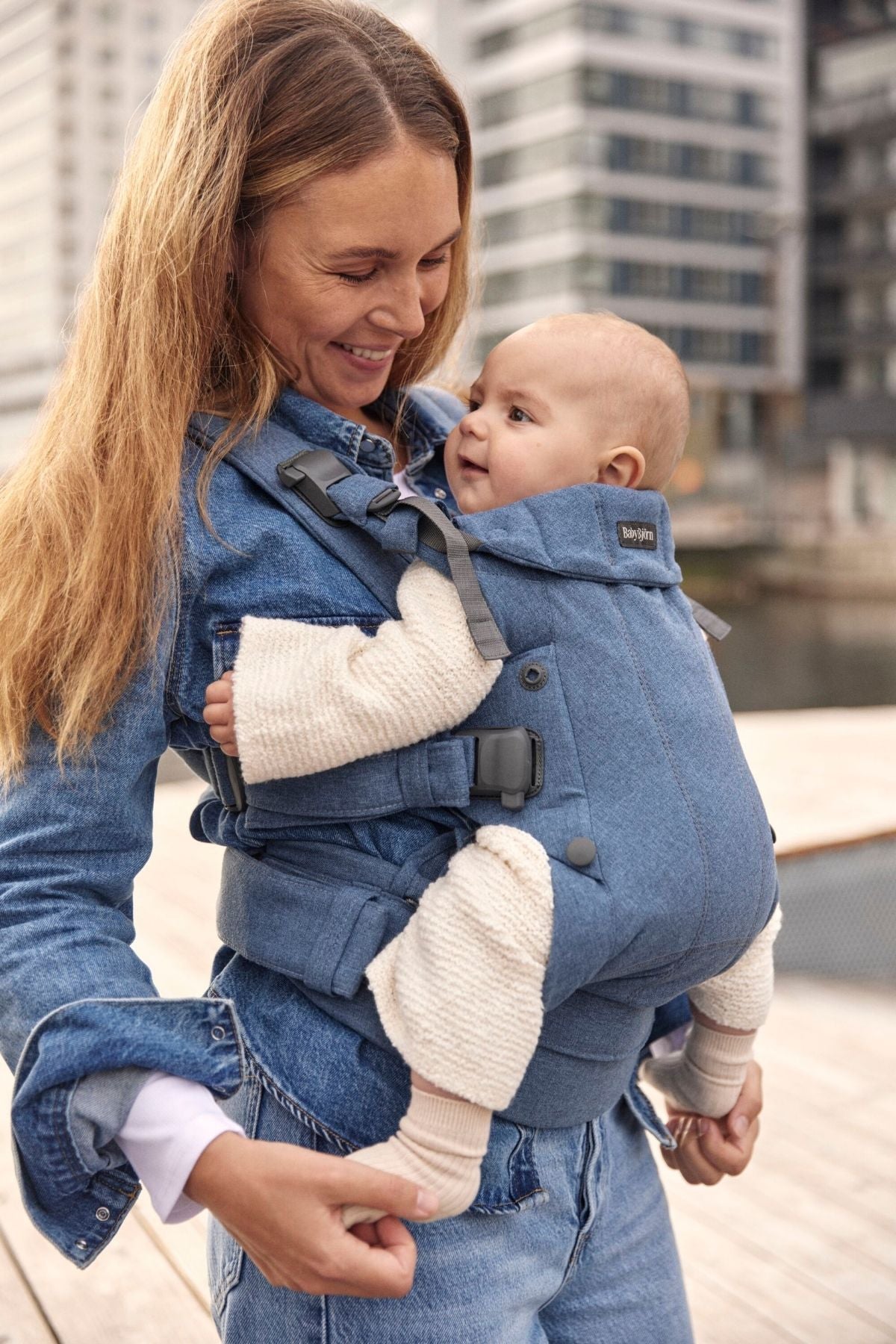 Baby Carrier Harmony in Woven Mélange Blue