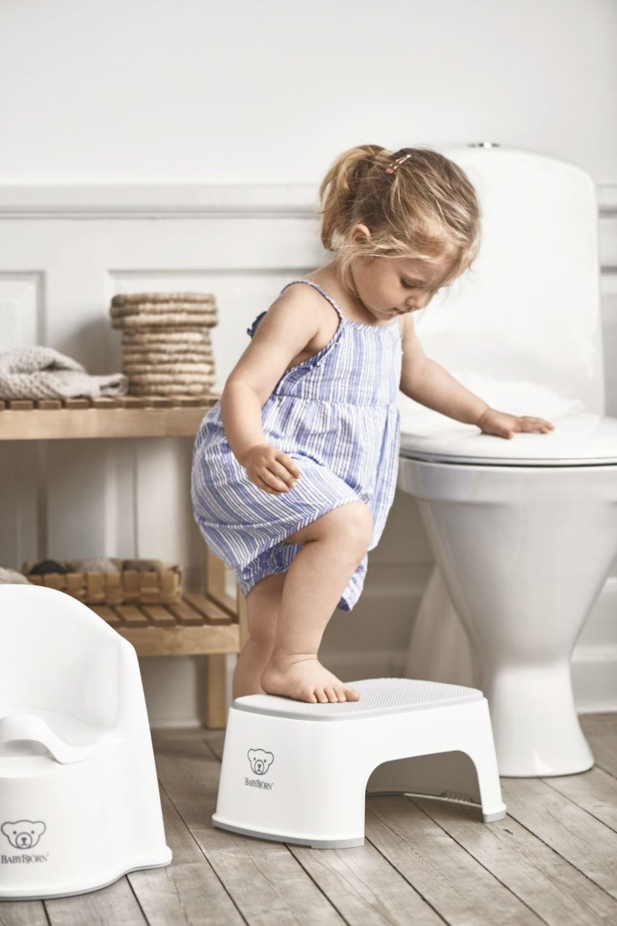Potty Training Bundle in White & Gray