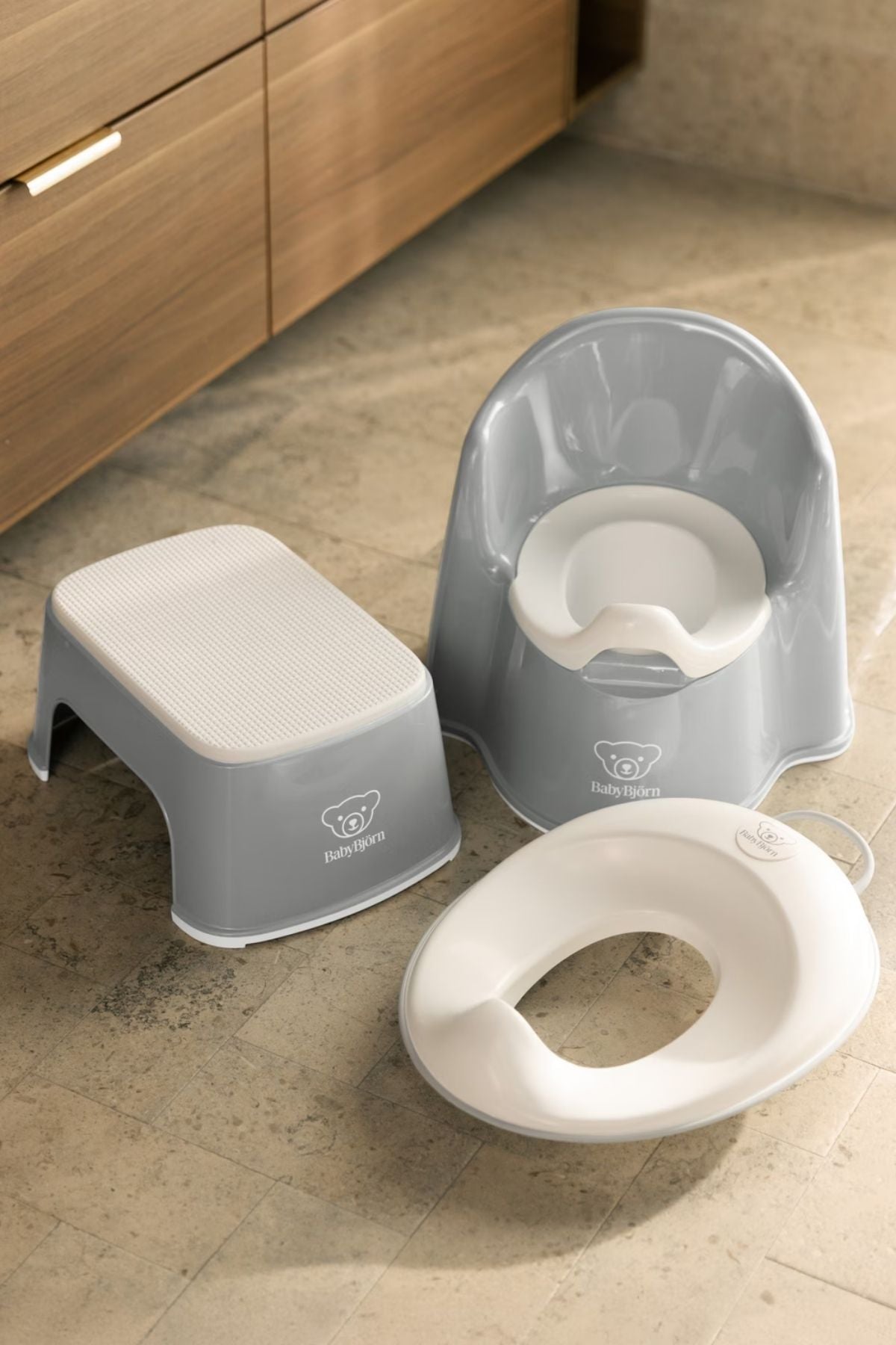 Potty Training Bundle in Gray & White