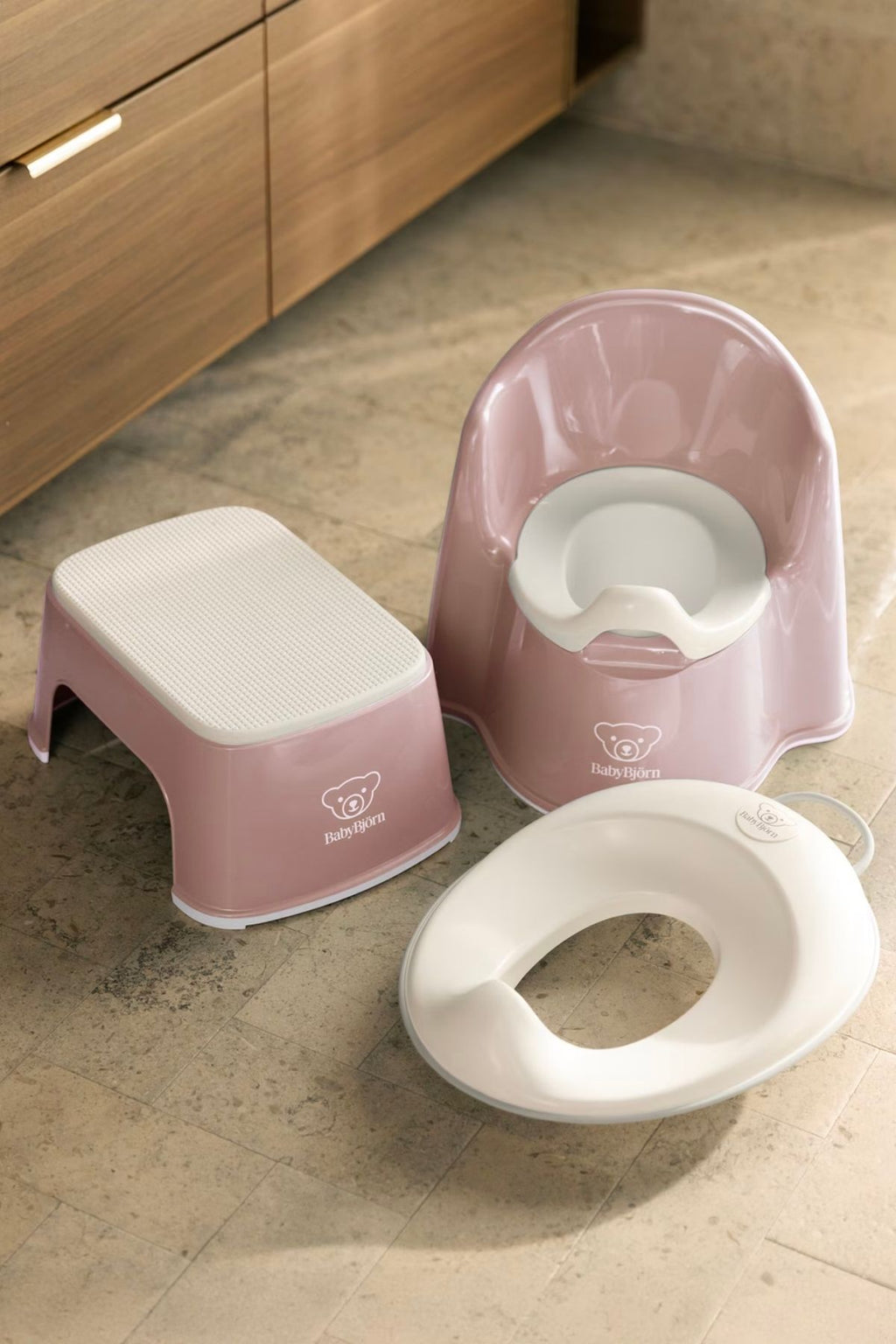 Potty Training Bundle in Powder Pink & White