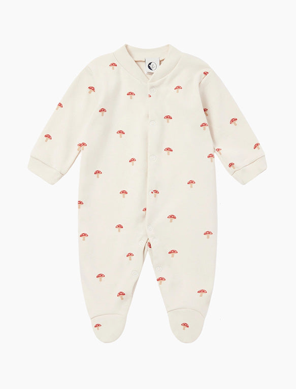 Baby Sleepsuit in Mushroom