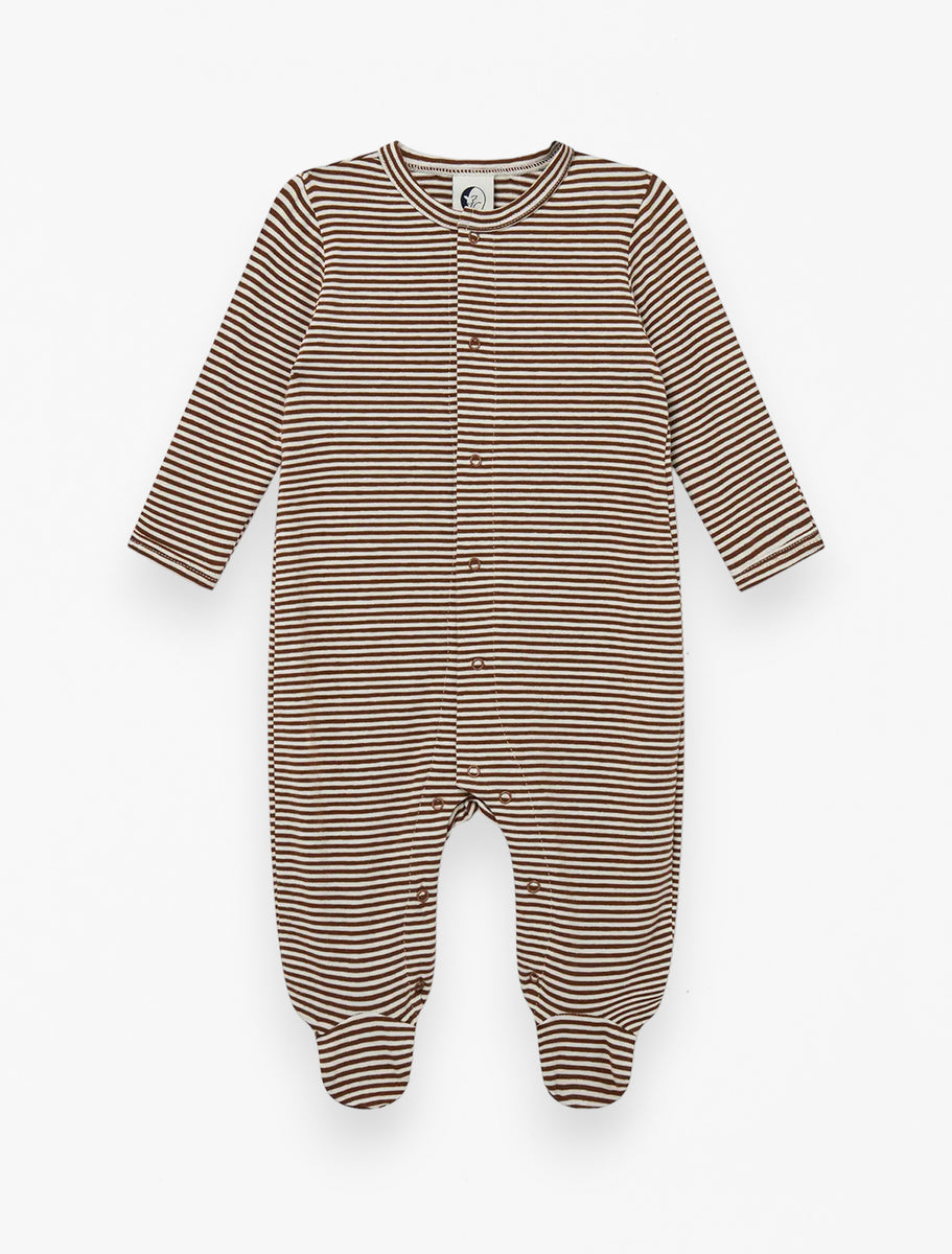 Baby Sleepsuit in Chocolate