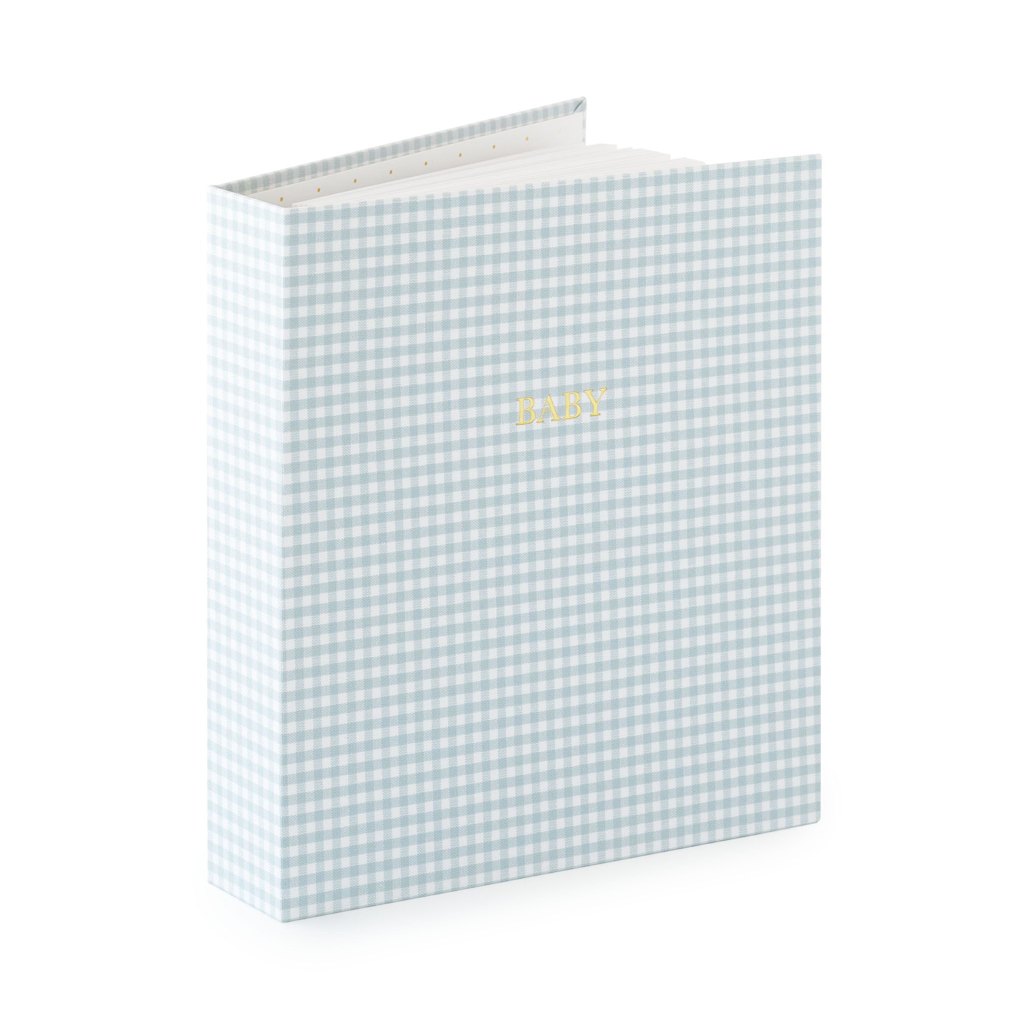 Blue Gingham Sugar Paper x Maisonette Baby Book