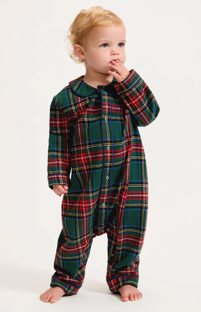 Baby’s Brushed Twill Cambridge Romper in Kensington Tartan