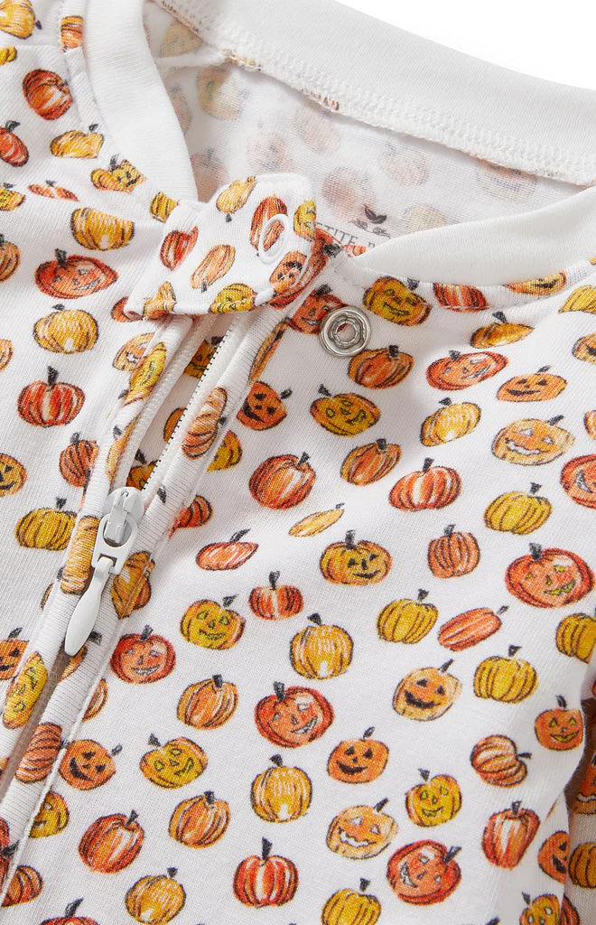 Baby's Pima Romper in Pumpkin Patch