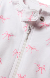 Baby’s Pima Romper in Blushing Bows