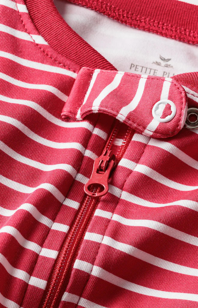 Baby’s Pima Romper in Red Stripe
