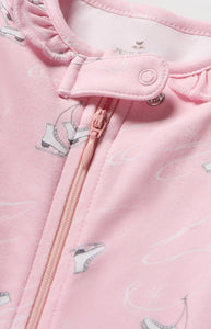 Baby’s Pima Romper in Winter Skates