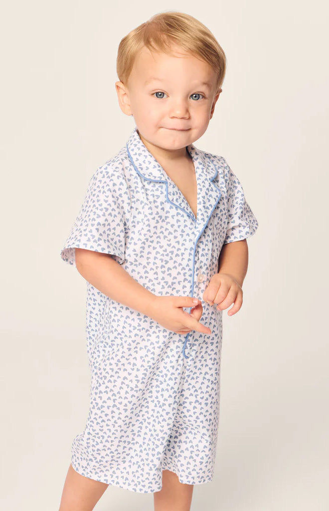 Baby’s Twill Romper in Bluehearts