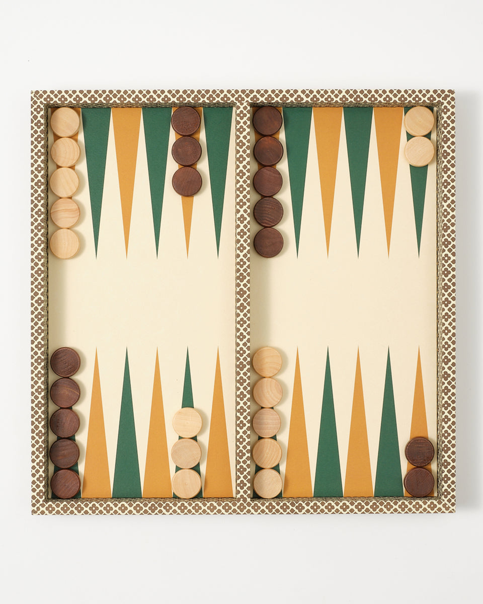 Backgammon Set, Florentine Geometric Paper