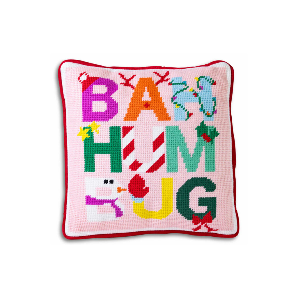 Bah Humbug Needlepoint Pillow